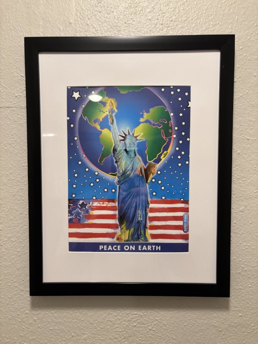 Peter Max Framed 8.5x11 Inch Art Print - Peace on Earth